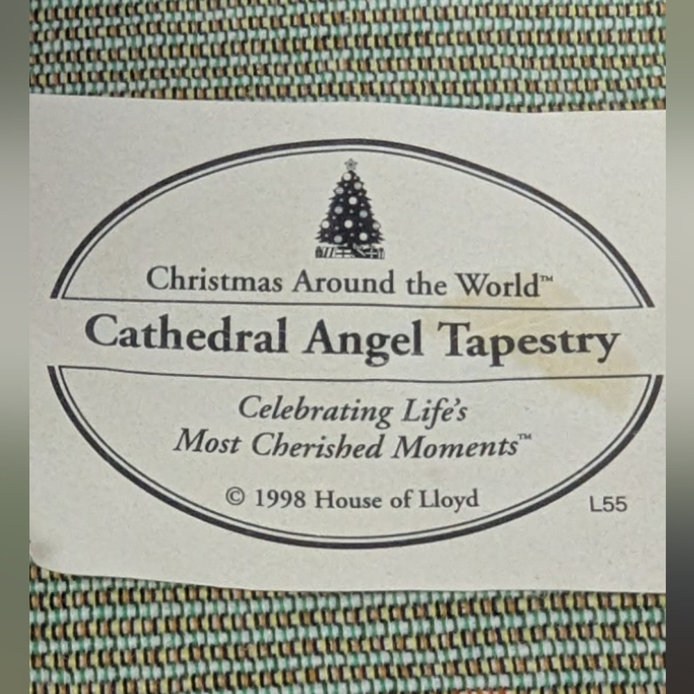 Christmas Around The World Cathedral Angel Tapestry With Dowel - Picture 10 of 15